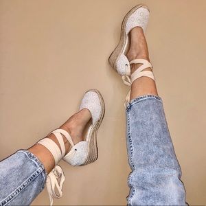 Urban Outfitters Espadrilles with White Crochet